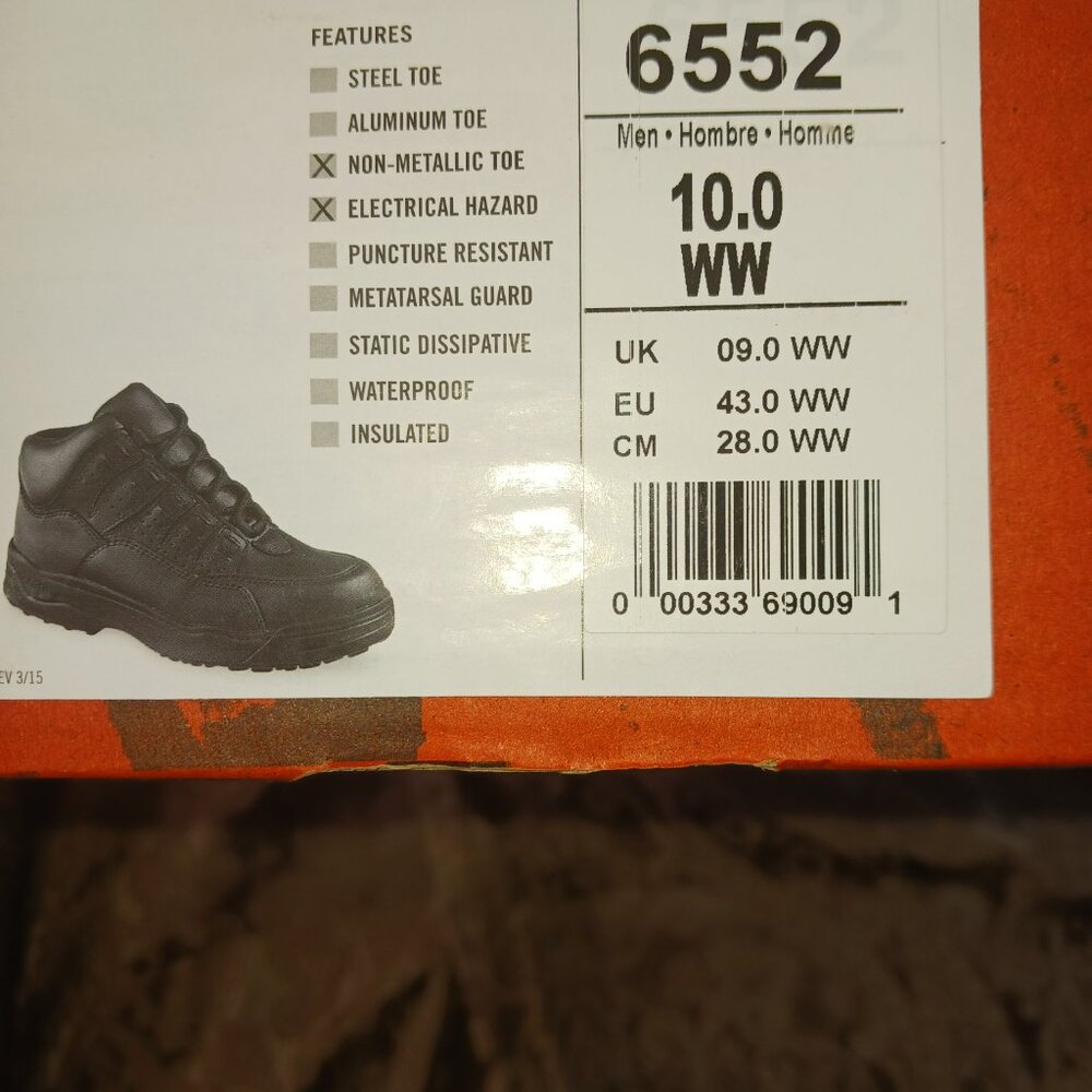 Worx By Red Wing Men's Safety Shoes Sized 10 Ww - Picture 2 of 4